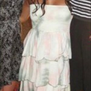 Strapless multicolored dress